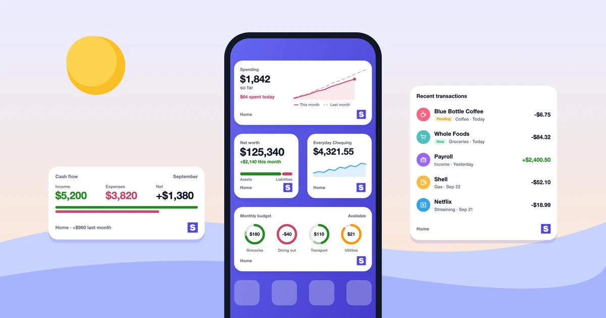Bank balance & budget widgets for iPhone and Android